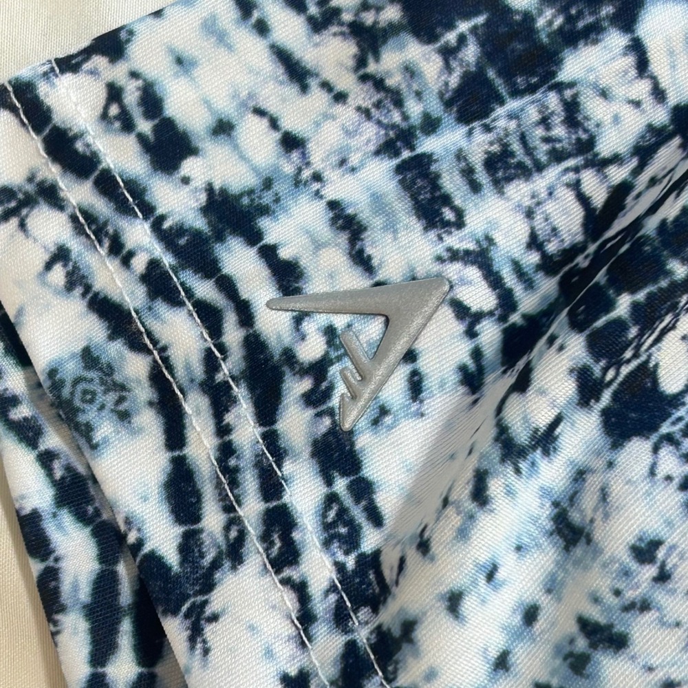 Antigua Mens Blue White Tie Dye Shibori Golf Polo Shirt Size Small Performance - Picture 8 of 10